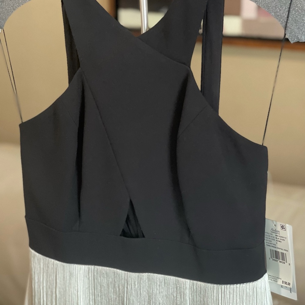 Aidan mattox black and white short dress NEW